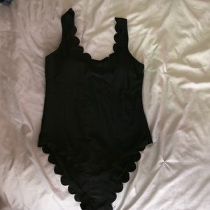 Scalloped one piece